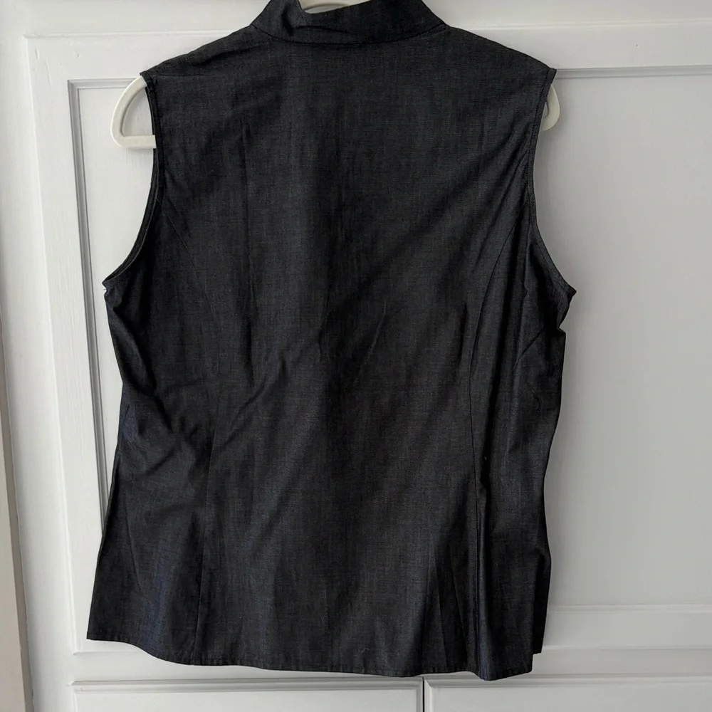 Ming Wang Charcoal Grey Sleeveless Top Size Medium Excellent Condition - Picture 4 of 7